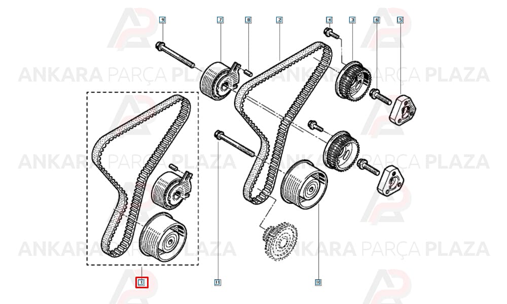Espace Laguna Master 2.2 2.5 Triger Kayış Seti Gates