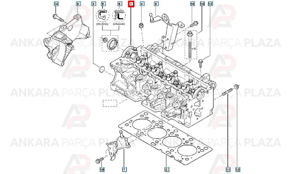 Silindir Kapağı Dolu 1.5 105Bg Fluence Megane 3 Duster 7701477400 110415795R