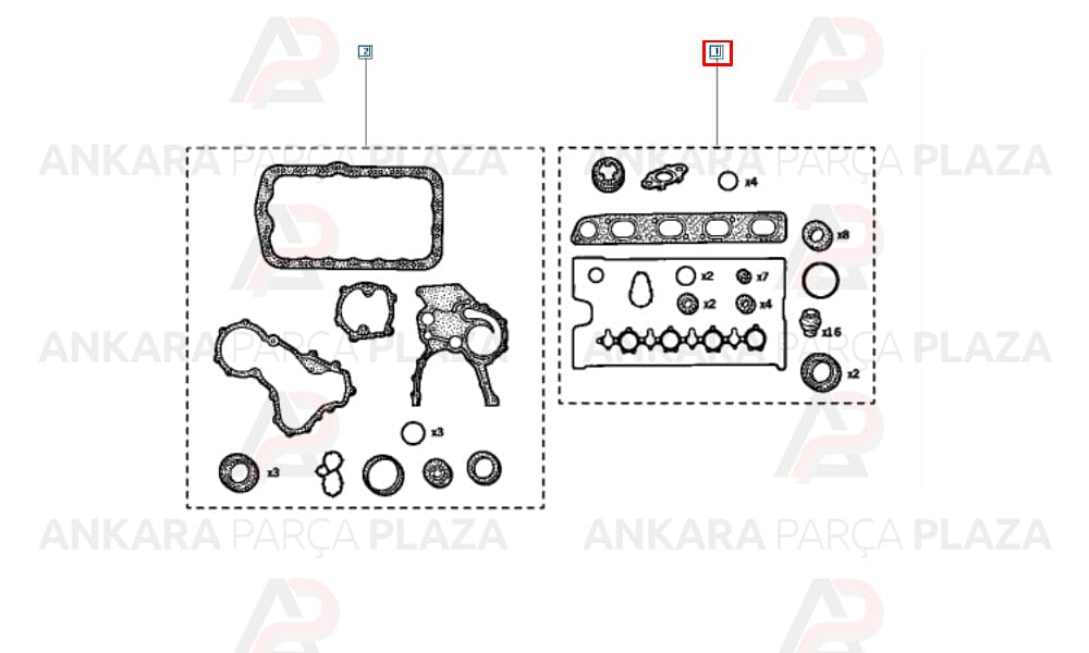 Üst Takım Contası Subap Lastikli Skc. Hariç Renault Master 2.5 Dci 16V G9U