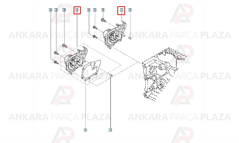 Renault 19 Clio Kangoo Sandero Logan 1.4 1.6 8v Su Pompası Orijinal 7701478018