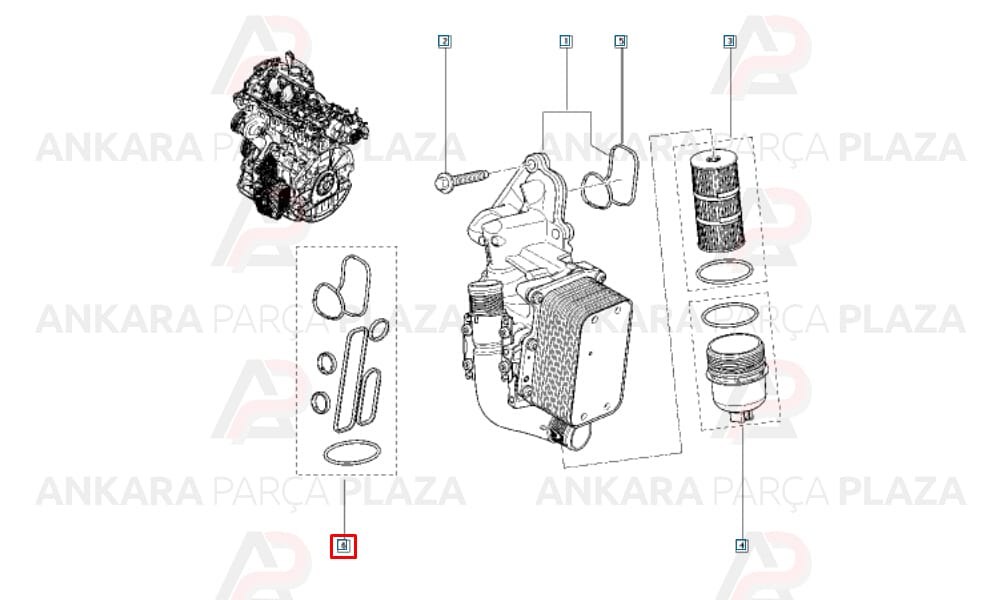 Master 3 Motor Yağı Soğutucu Conta Seti Orijinal 7701478541