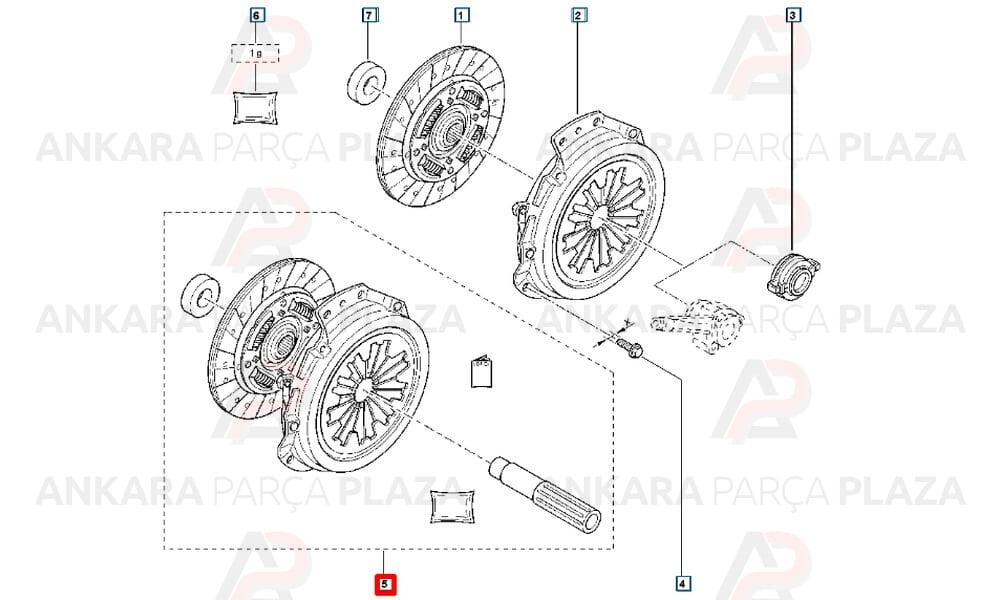 Logan Sandero Duster symbol 1,5Dcı K9K 85BG Debriyaj Seti Rulmansız Valeo