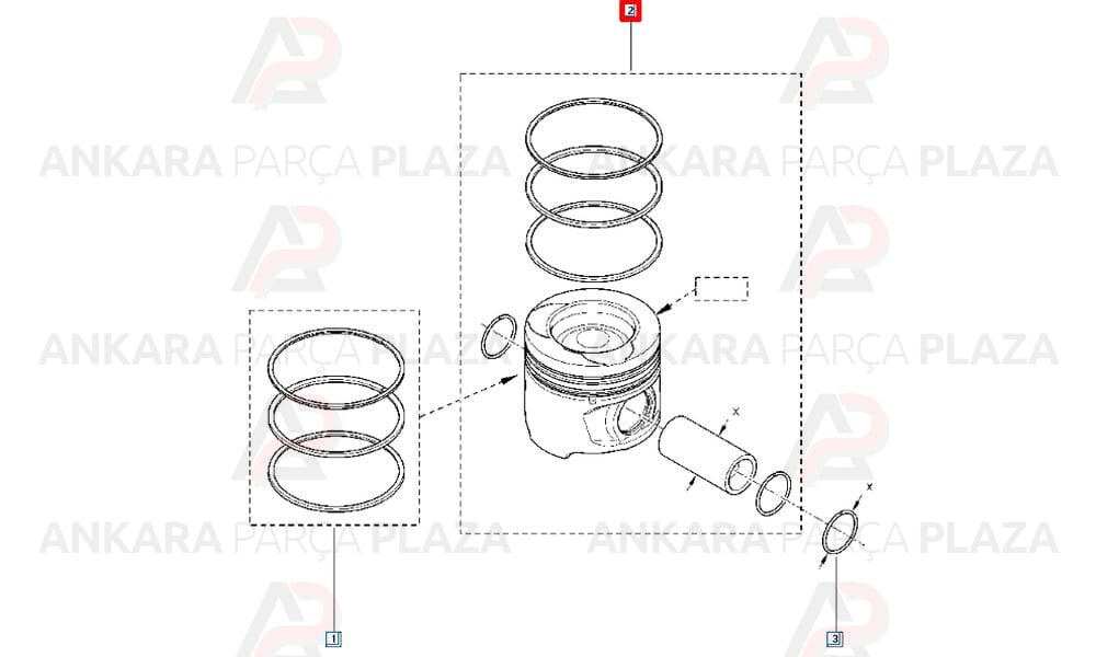 Captur Dokker Duster 1.5 Dci 105 Bg Silindir Onarım Seti (Piston, Segman) Piston + Segmanı 050 76M Goetze