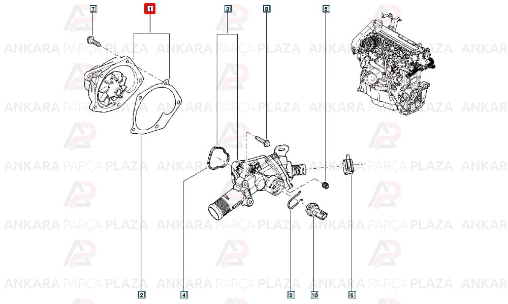 Megane 3 4 Captur Clio 3 4 Dokker Fluence 1.5Dci Euro 5 Su Pompası Valeo