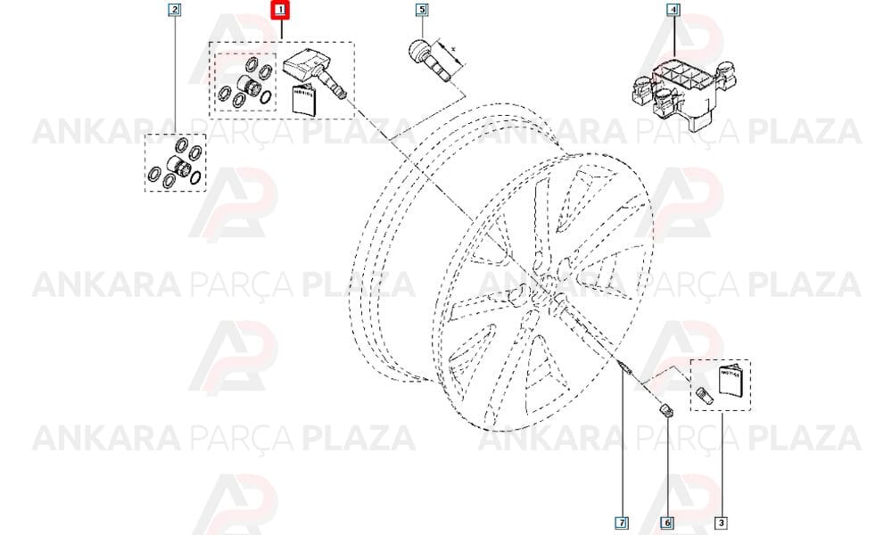 Lastik Basinç Kaptörü Sensörü Laguna 2 8200169160 40011621R