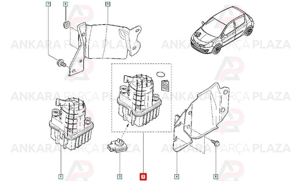 Mazot Yakit Filtresi Clio 3 Modüs