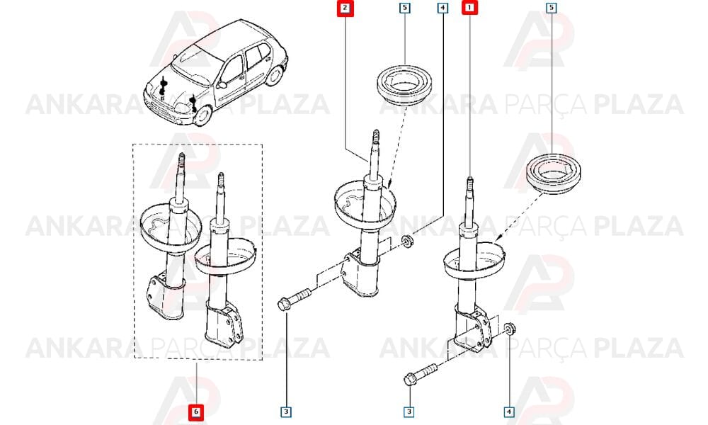 Ön Amörtisör Takım Clio 7701479313 8200737473