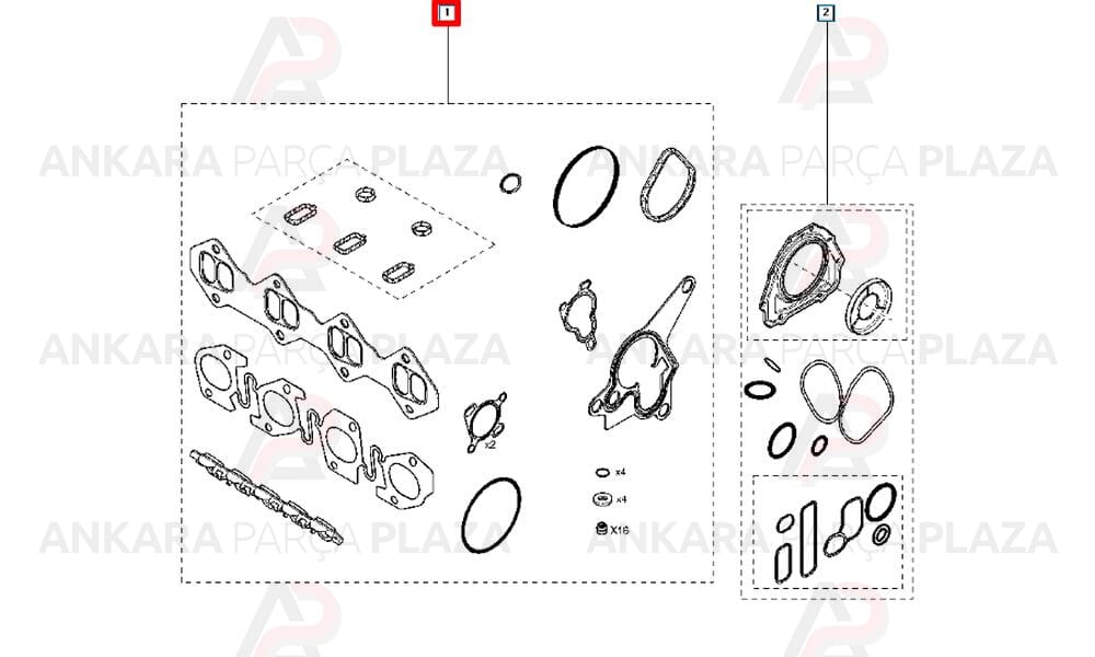 Motor Üst Takım Contası Master 3 2.3Dcı M9T Skc+ Subap Lastiği