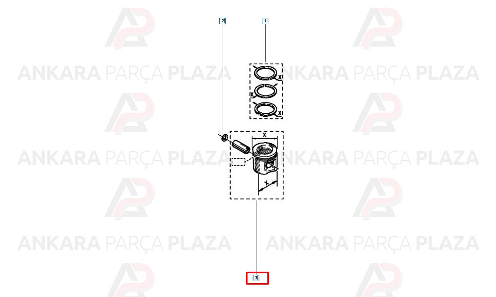 Renault 19 Megane 1 Laguna 1 Scenic 2.0 8v Silindir Onarım Seti (Piston, Segman) Std 827Mm Goetze