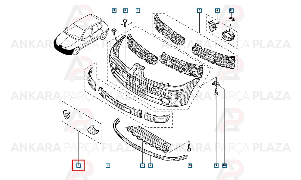 Clio Sis Farı Kapak Plastiği Ön Sol Sissiz 2006 - 2008 Meydan