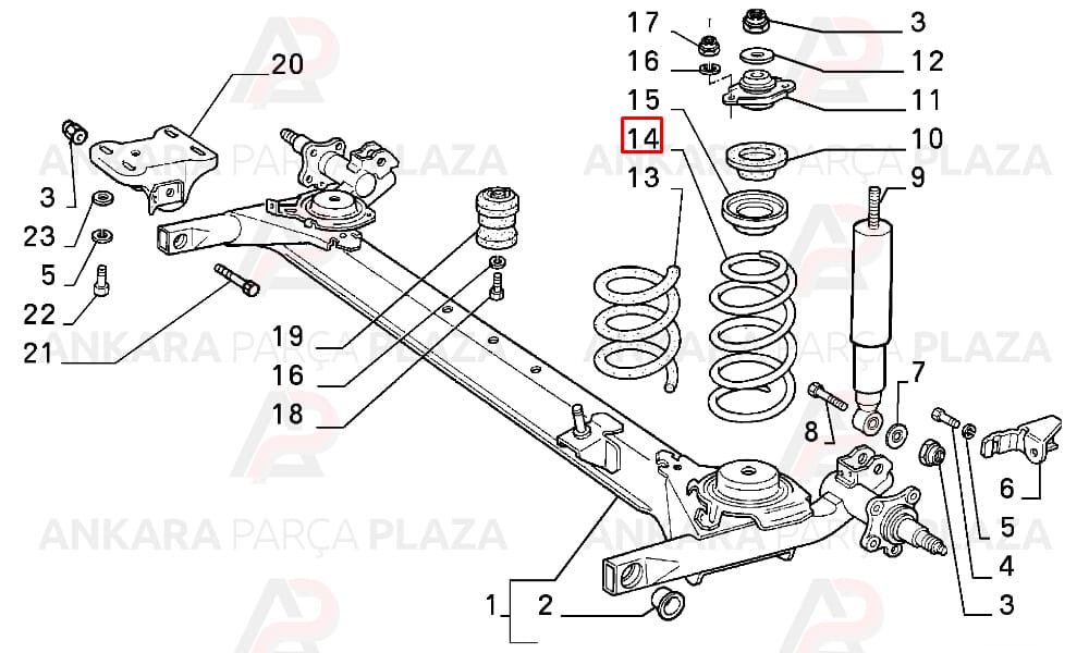Helezon Yayı Arka Fıta Uno