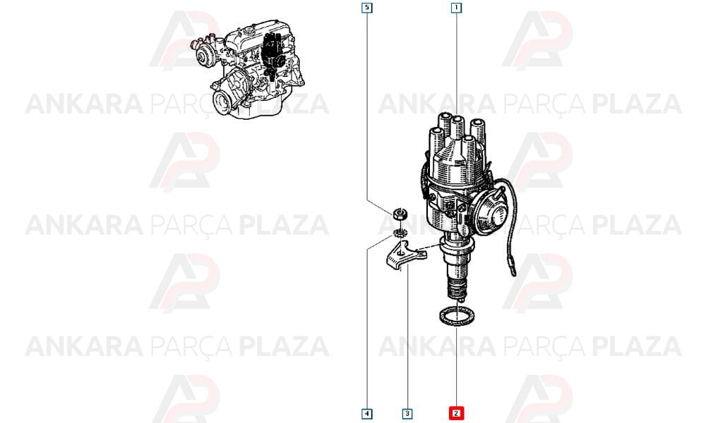 Distribütör Alt Conta 1300 Renault 12 Toros 0.80 Mm Klingrit