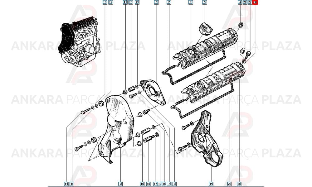 Subap Kapak Pulu Rondele Renault 9 Renault 12 Toros