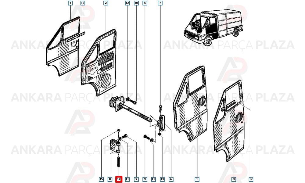 Kapı Pimi Üst Uzun Renault 12 Toros