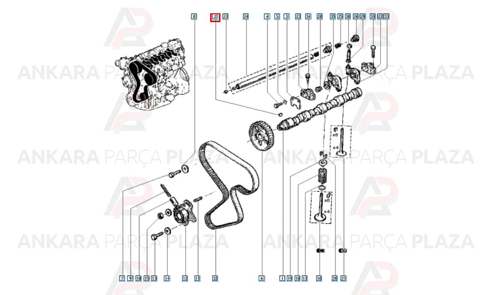 Krank Kamasi F Motor Megane 1 R19 Kangoo 1.7 1.9D 2.0 7703070007
