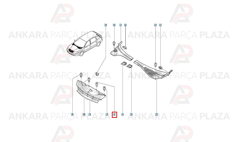 Clio Megane Renault 19 Tampon Bağlantı Klipsi Orijinal 7703072360