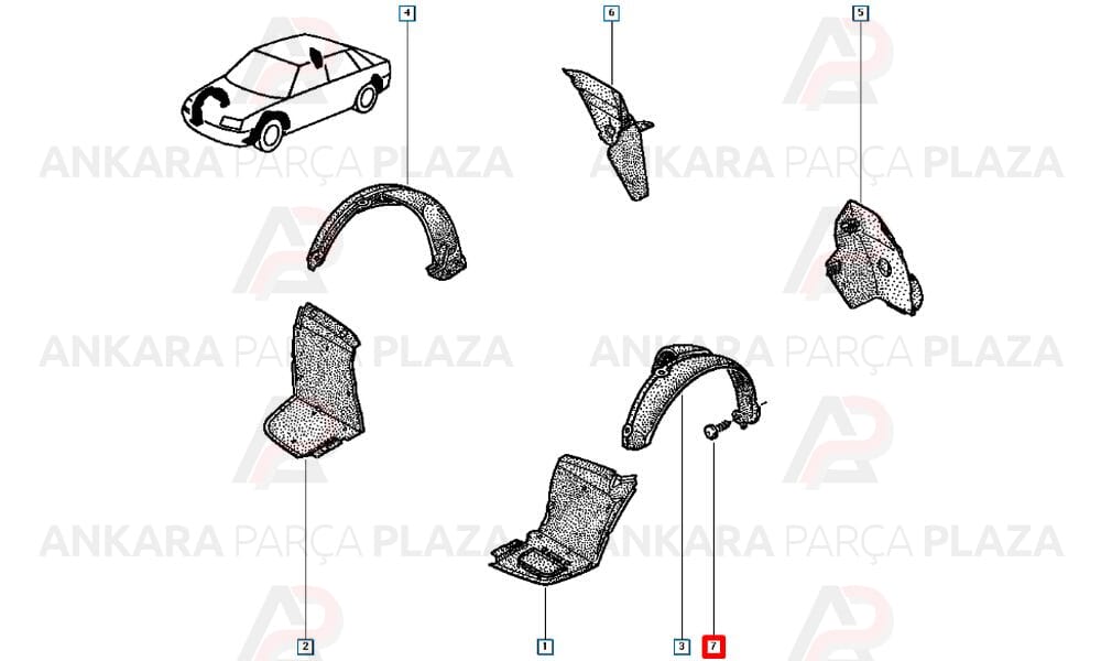 Renault 9 Renault 11 Çamurluk Davlumbaz Tapası Klipsi Tırnağı Mtj