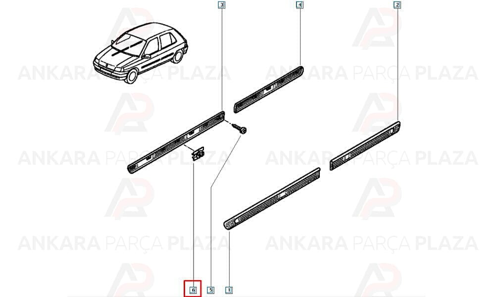 Çevre Bant Klipsi Renault 9 Renault 19