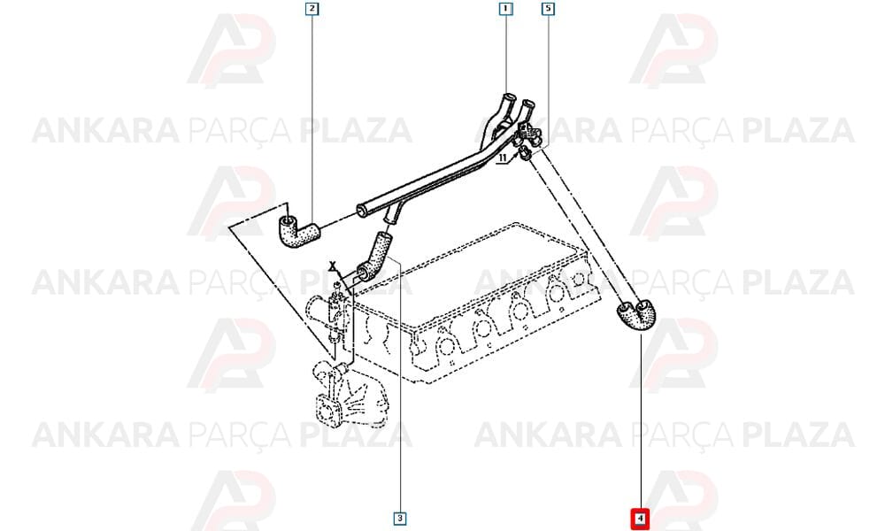 Renault 11 Su Pompa Hortumu İbraş
