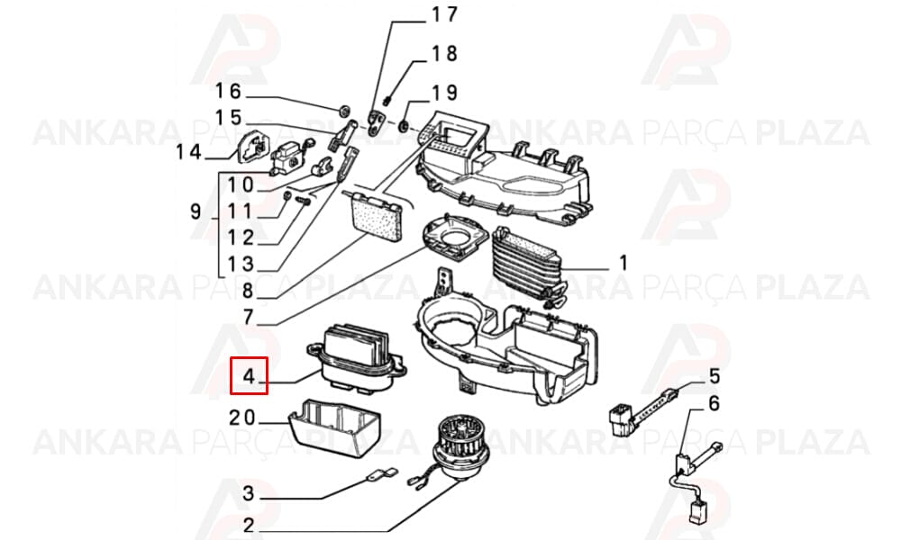 Kalorifer Rezistansı Tempra Tipo Alfa Romeo 155 Klimalı Tıp