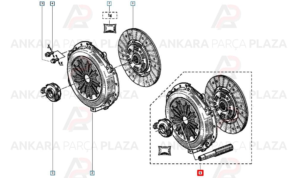 Debriyaj Seti Rulmanlı Renault R 9, R 19 1.4