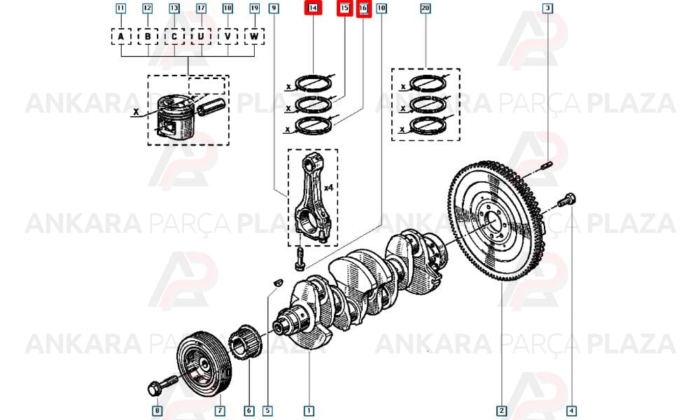 Segman 1.00 80.00Mm Megane, Renault 19, Express, Kangoo 1.9D F8Q