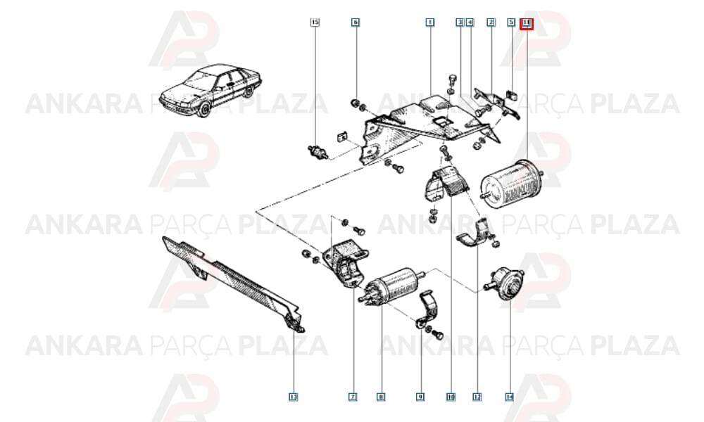 R9,19, Clio, 1.4 Benzin Filtresi Bosch