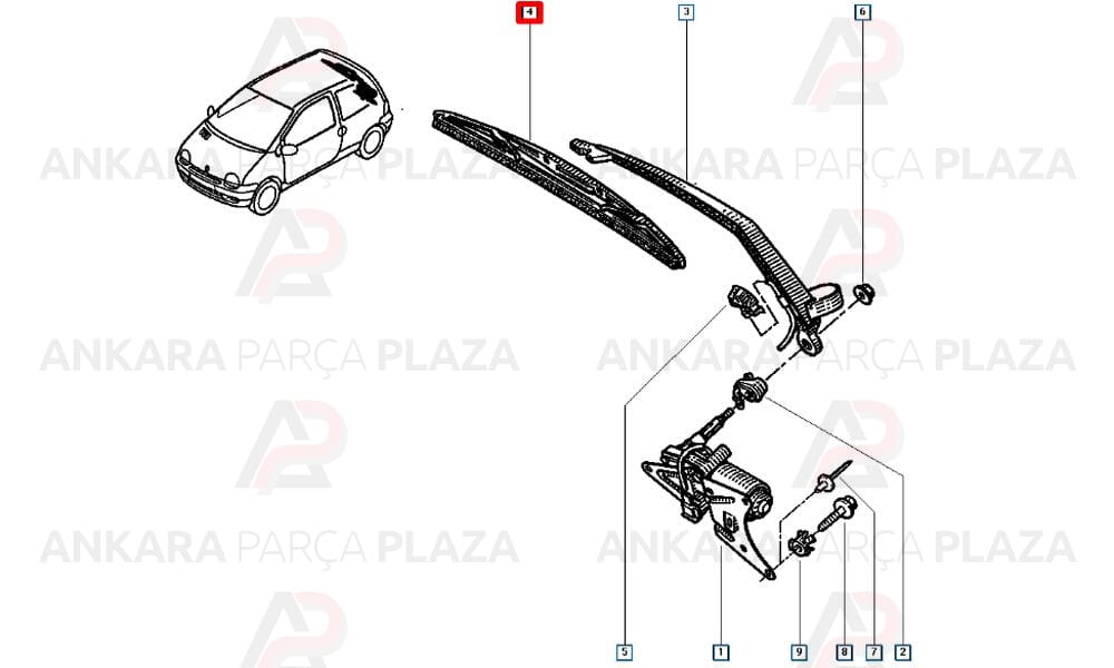 Twingo Arka Silecek Süpürgesi 300Mm Valeo