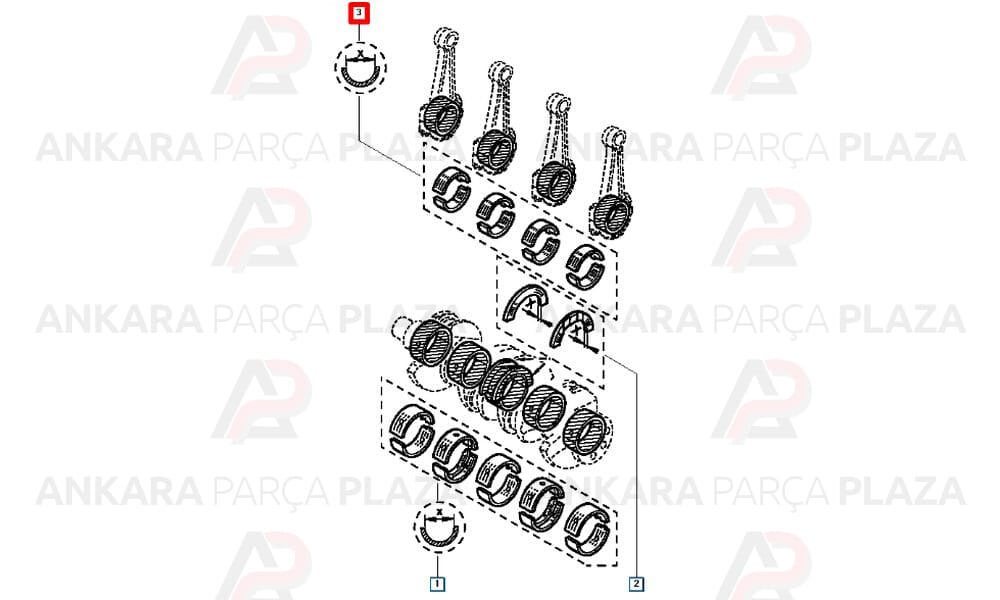 Kol Yatak Std Kangoo Laguna Megane Trafic 1.9D F8Q / F9Q