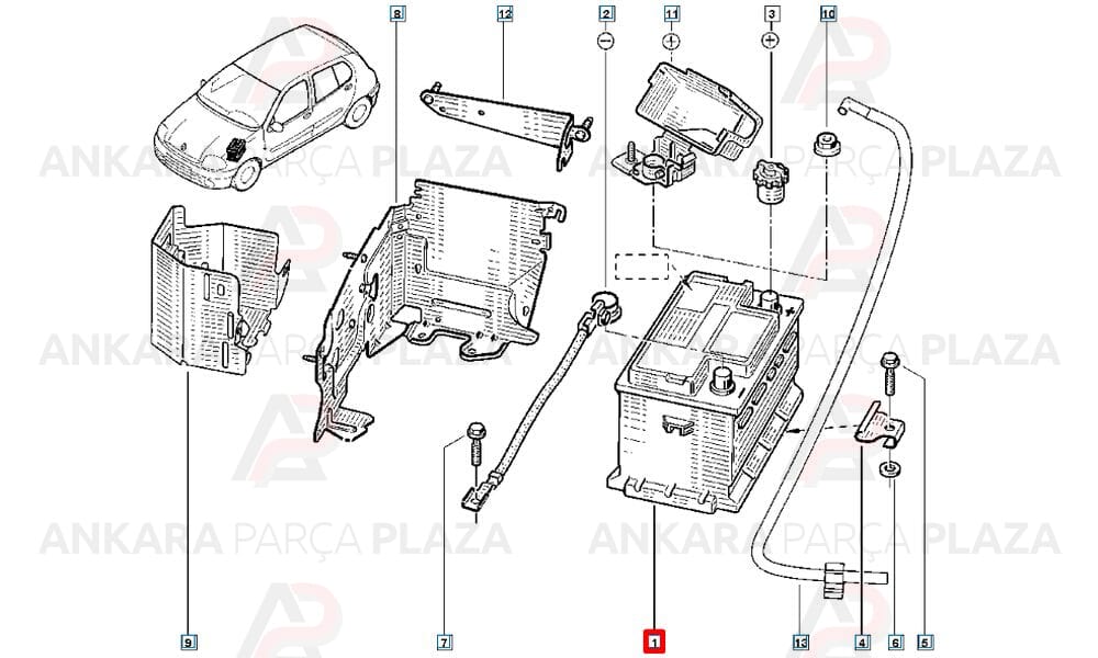Kol Yatak 0.75 Renault Kangoo R19 1.9D