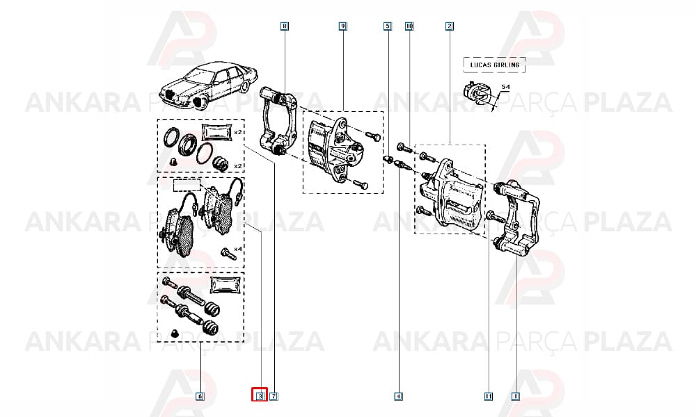 Ön Fren Balatasi Clio Renault 19 Megane Renault 9 Y.M. Logan