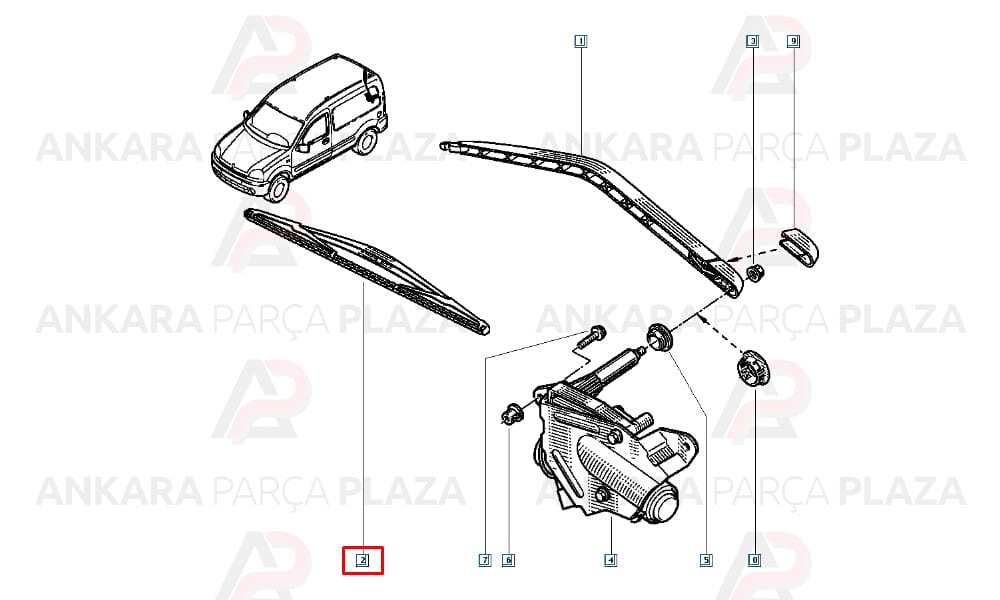 Silecek Süpürgesi Arka 38Cm Kangoo 7711172298