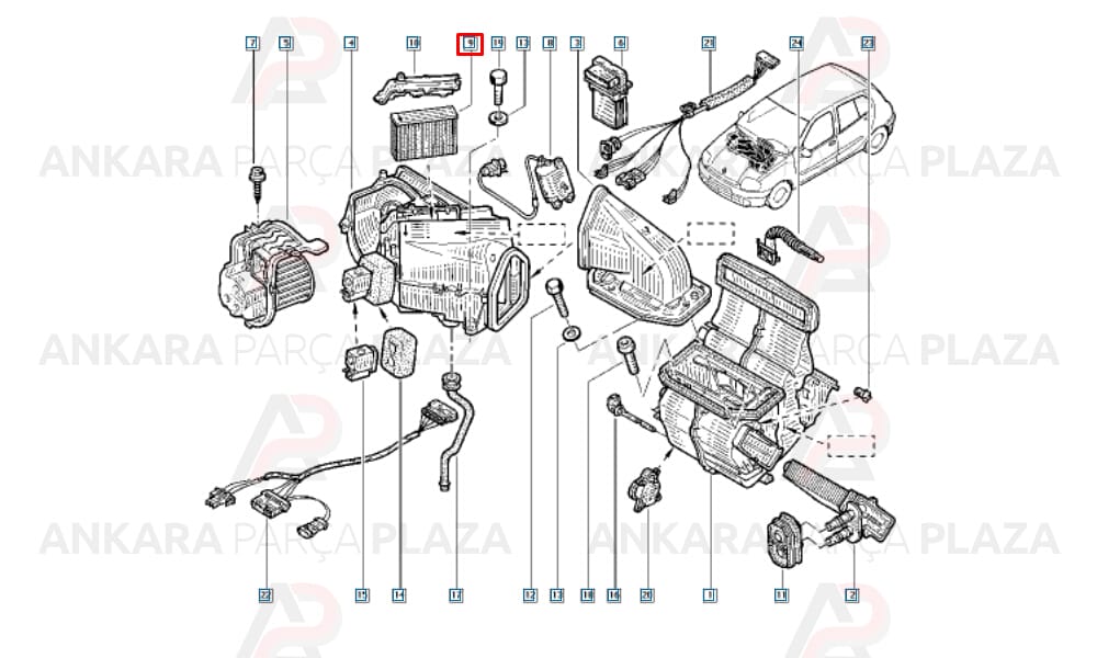 Polen Filtresi Karbonlu Megane Clio Kangoo 7711228912 7700424098