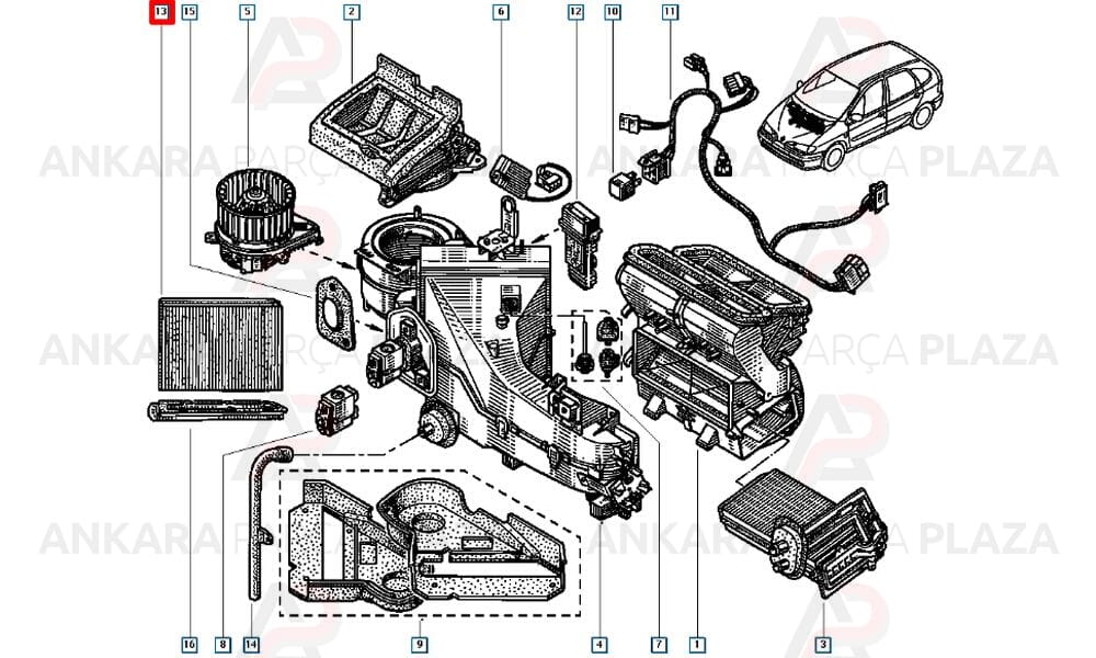 Polen Filtresi Megane Scenic 7711228916 7700428820