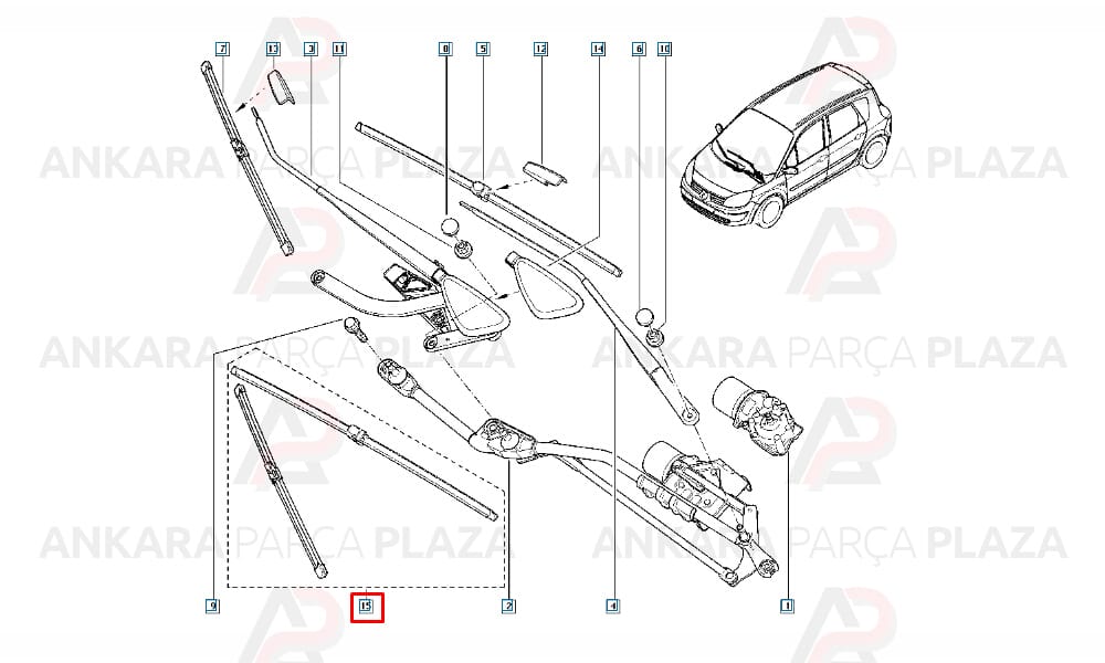 Aerotwin Silecek Seti Renault : Scenic 2 650/550 Mm
