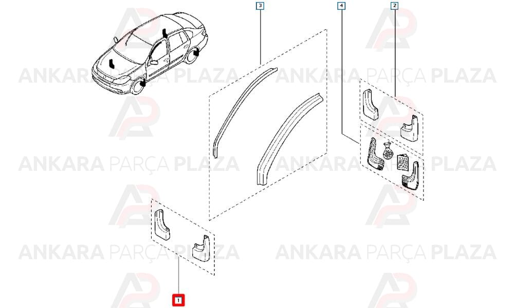 Clio Symbol Joy Ön Davlumbaz Paçalığı Sağ ve Sol 2013 - 2018 Arası Orijinal 7711425212