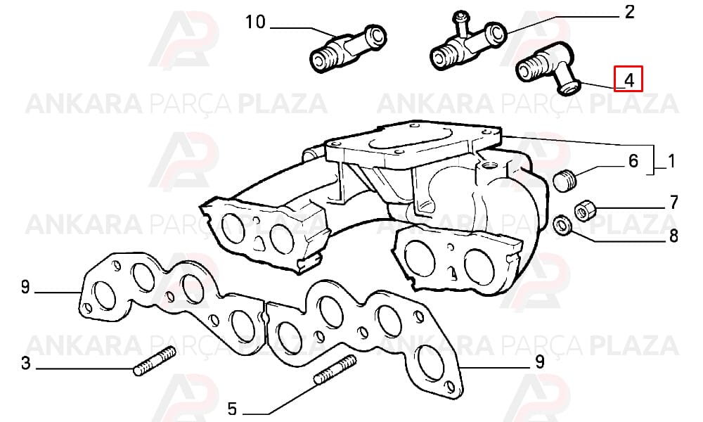 Manifold Rekoru 14Mm İnce Fiat : Tempra, Tipo, Doğan Kartal Slx