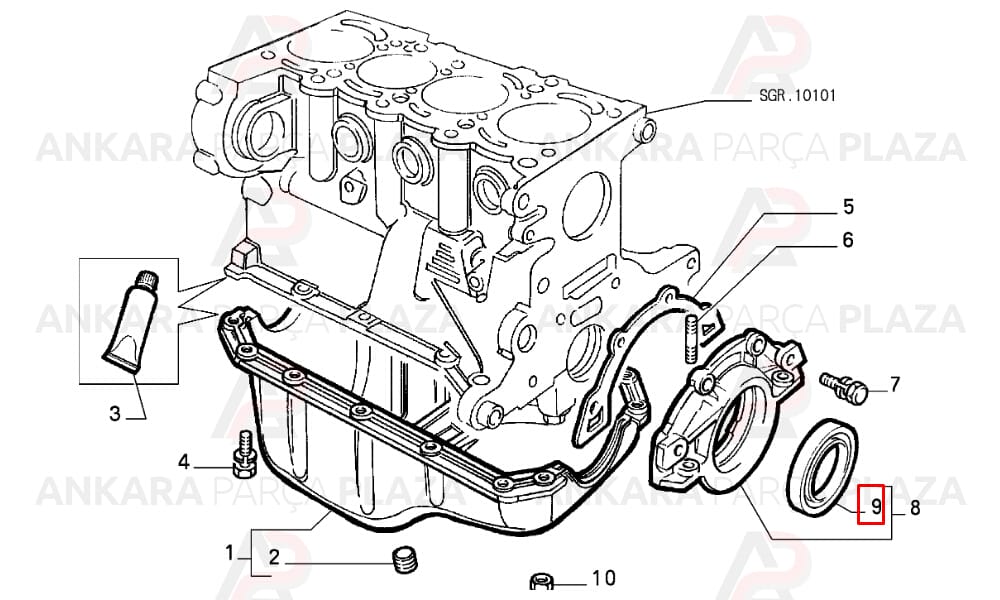 Krank Keçesi Arka Fiat Albea 1.2 1.4 16V 74X88X8