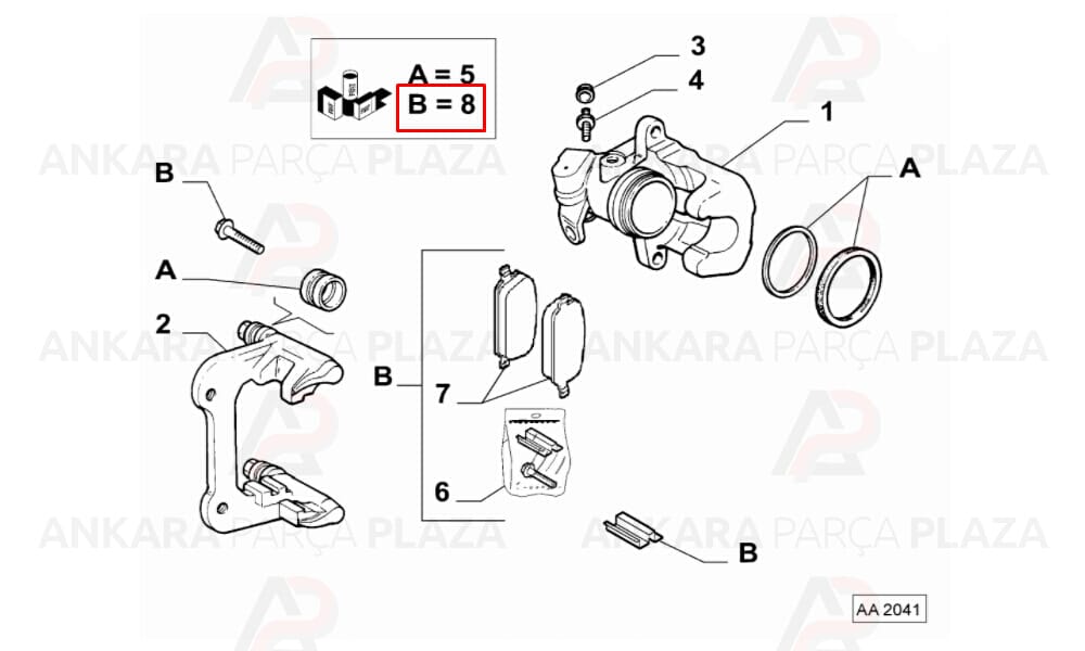 Fiat Linea, Alfaromeo 147, 156 Arka Fren Balatası Beşer