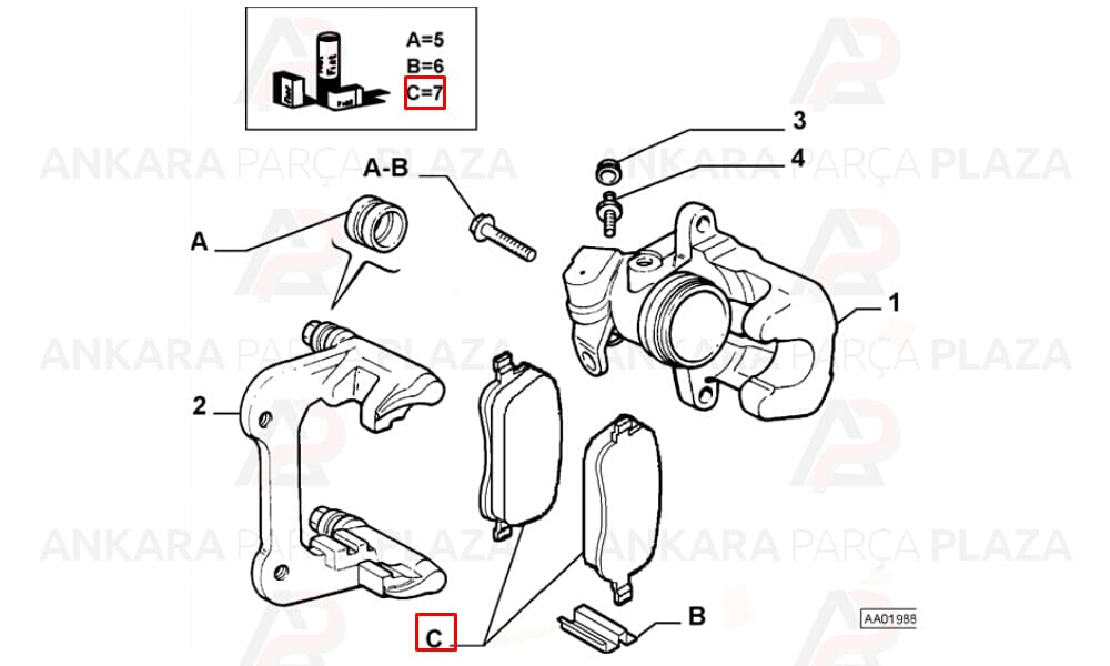 Alfa Romeo 147, 156, Fiat Linea Arka Fren Balatası Ferbe