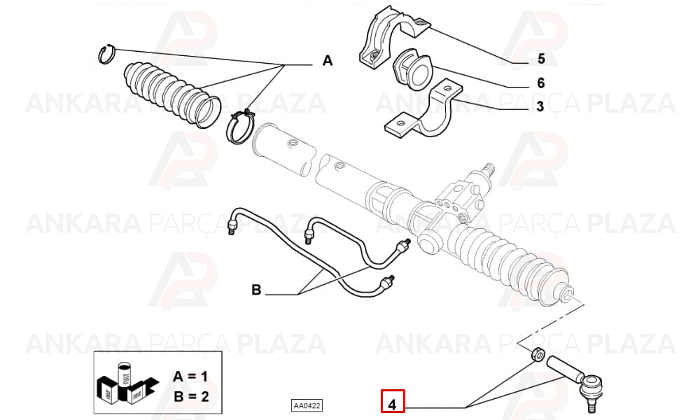 Direksiyon Rot Başı Fiat : Ducato 2003 - 2006
