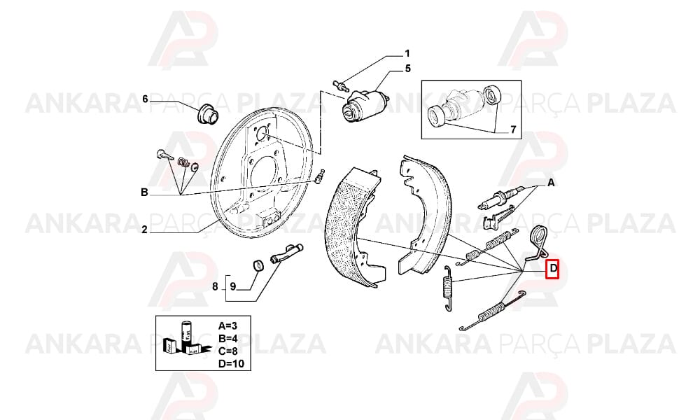 Fiat Ducato Arka Fren Balatası Bosch