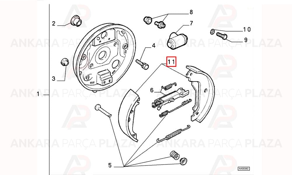 Fiat Palio, Siena Arka Fren Balatası Valeo