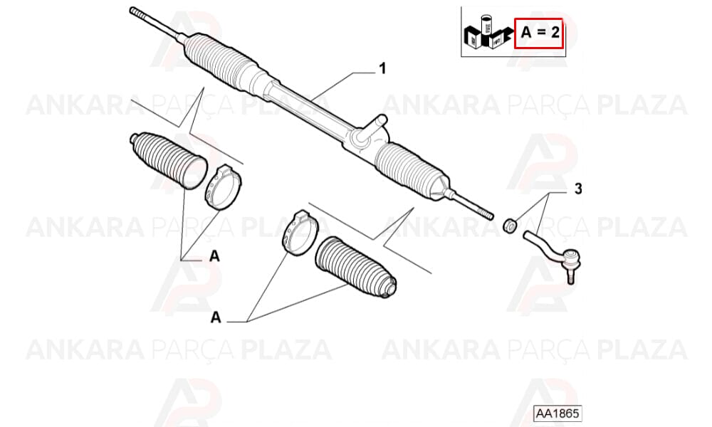 Direksiyon Körüğüfiat Panda 2003 > Fiat 500 2009 >