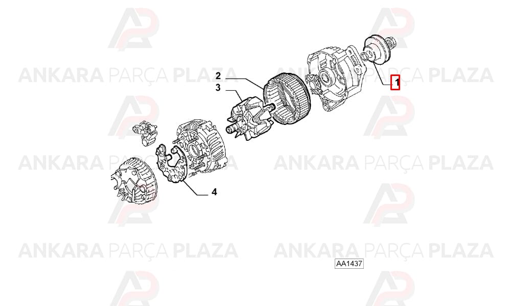 Fiat Albea, Palio, Doblo Şarj Dinamo Kasnağı Valeo