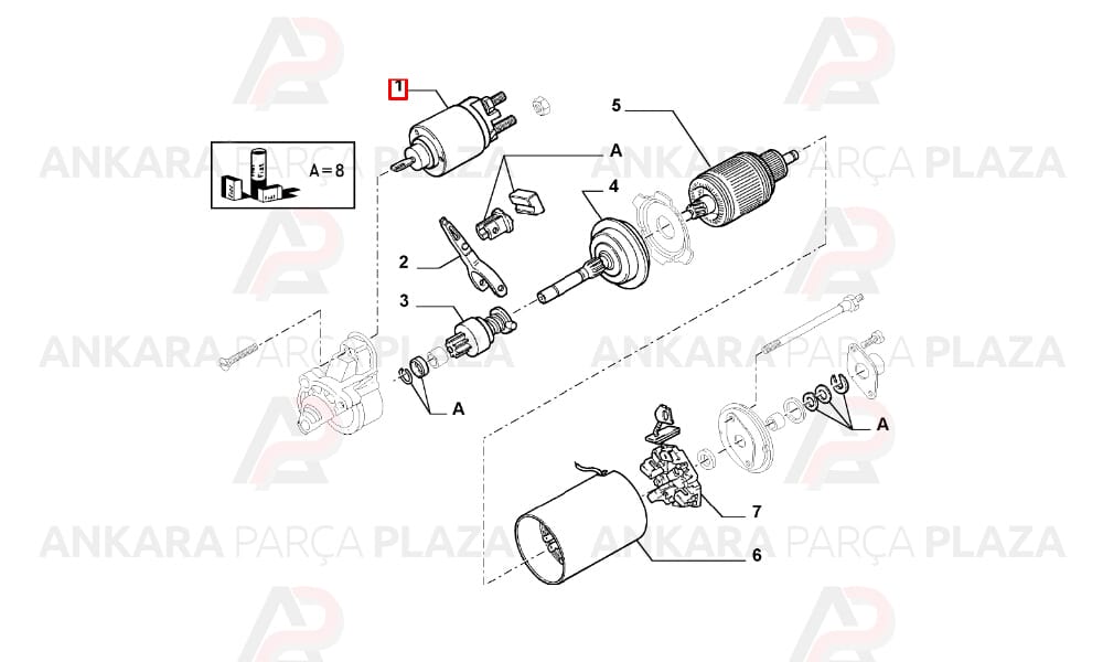 Marş Otomatiği Fiat Albea, Doblo 1.3 Mjtd
