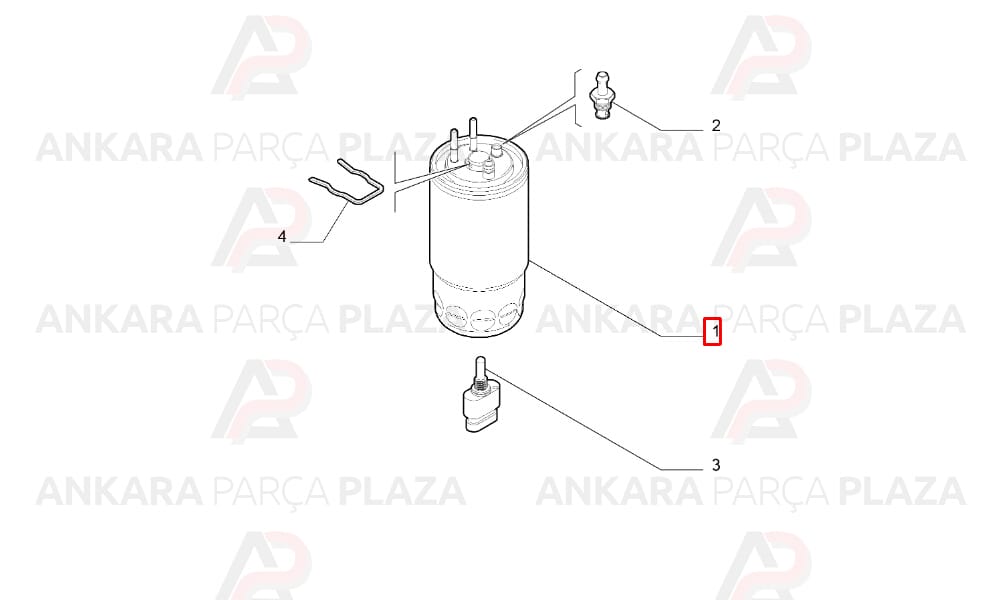 Linea Grande Punto Doblo Stilo 1.3Mjt Mazot Filtresi Purflux