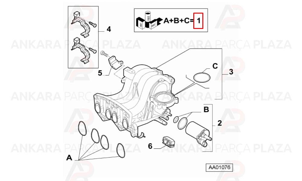 Punto Doblo Linea 1.4 8V Emme Manifold Contası Takım Oto Conta