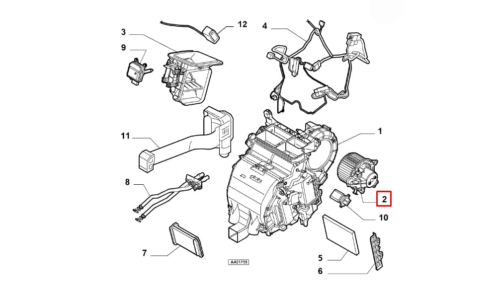 Kalorifer Motoru Fiat Bravo 2 Stilo Manuel Klimalı 12V