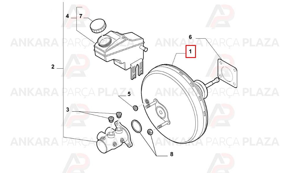 Fiat Doblo 2001-2009 Servofren Bosch